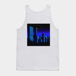 Pixel art cyberpunk cities 4 Tank Top